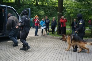 pokaz działania policji - zatrzymanie