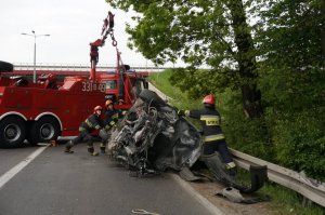 Śmiertelny wypadek drogowy. Oględziny miejsca zdarzenia