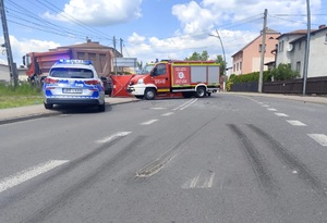 Na zdjęciu widzimy miejsce wypadku drogowego