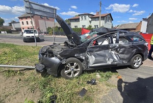 Na zdjęciu widzimy miejsce wypadku drogowego
