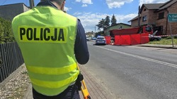 Na zdjęciu widzimy miejsce wypadku drogowego