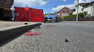 Na zdjęciu widzimy miejsce wypadku drogowego