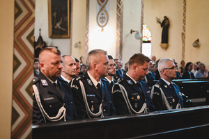 Na zdjęciu widzimy ceremonię pogrzebu Komendanta Powiatowego Policji w Bieruniu młodszego inspektora Dariusza Waligóry