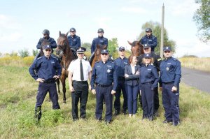 Policjant w czasie wizyty