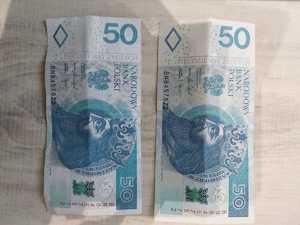 Fałszywe banknoty o nominale 50 złotych polskich
