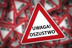 trójkąt z napisem oszustwo