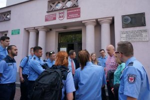 Niemieccy policjanci w Częstochowie.