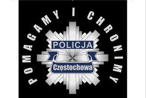 Policyjne logo z napisem pomagamy i chronimy
