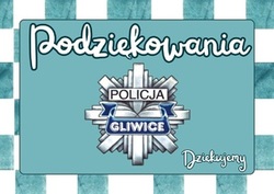 Awatar-gwiazda policyjna i napis &quot;podziekowania&quot;.