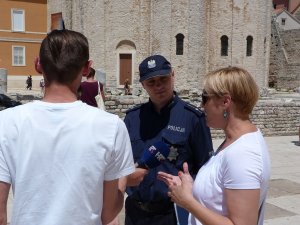 mł. asp. Łukasz Musiał podczas pobytu w Chrwacji