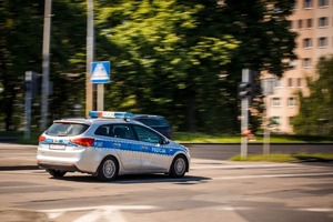 Zdjęcie Policyjnego radiowozu.