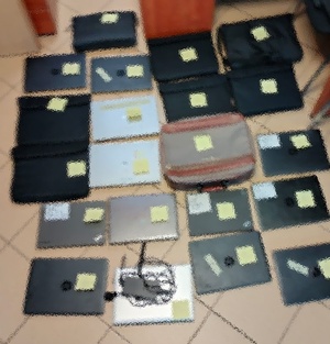 Zdjęcie przedstawiające zabezpieczone rzeczy.