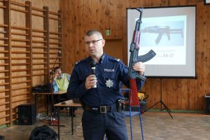 Spotkanie z młodzieżą w Zespole Szkół nr 1 w Kłobucku.