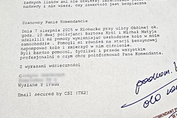 zdjęcie podziękowań od mieszkanki