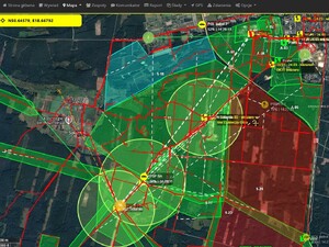 mapa pokazująca sprawdzony teren