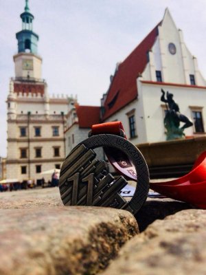 sierż. Monika Nawrat podczas biegu w półmaratonie