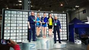 sierż. Monika Nawrat podczas biegu w półmaratonie