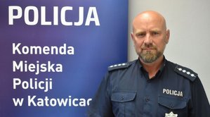 zdjęcie kolorowe: aspirant sztabowy Robert Gad - dzielnicowy Komisariatu VI Policji w Katowicach