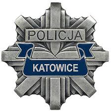 na zdjęciu policyjna gwaizda z napisem katowice