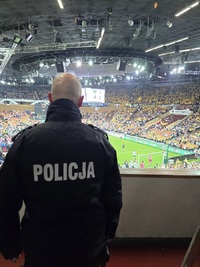 Na zdjęciu policjanci podczas zabezpieczenia