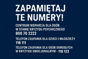 Na zdjęciu numery infolinii