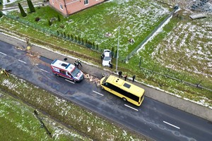 zdjęcie przedstawia miejsce wypadku drogowego