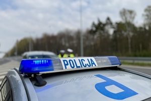 policyjny dron w trakcie działań