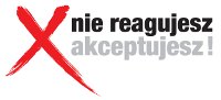 Logo policyjnej akcji "Nie akceptujesz-reagujesz"