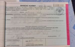 Mandat Karny wystawiony na kwotę 5 tysięcy złotych