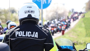 Motocykliści podczas przejazdu Piekarskiej Parady Motocyklowej