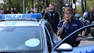 Motocykliści podczas przejazdu Piekarskiej Parady Motocyklowej