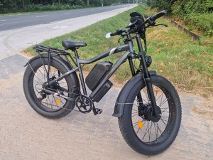 Zdjęcie przedstawia:  rower elektryczny.