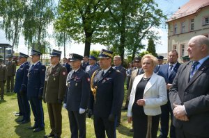 Przedstawiciele służb mundurowych na święcie Straży Granicznej w Raciborzu