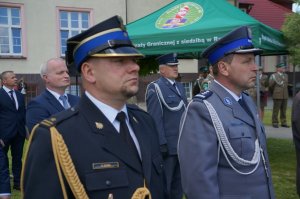 Komendant raciborskiej policji wspólnie z komendantem Straży Pożarnej