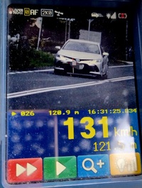 na zdjęciu prędkość 131 kilometrów na godzinę