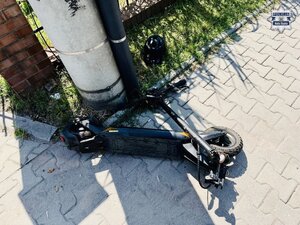 Hulajnoga elektryczna po zdarzeniu