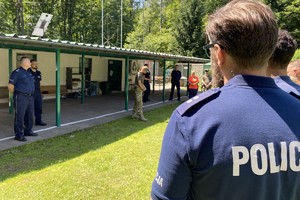 Policjanci podczas Zawodów o Puchar Komendanta
