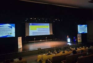 Na zdjęciu sala, trwa konferencja "Razem przeciwko przemocy" w Czerwionce - Leszczynach.