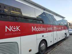 Na zdjęciu ambulans krwiodawstwa z Raciborza.