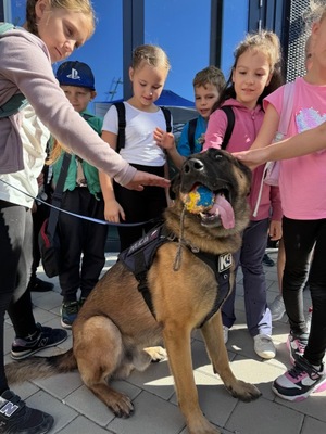 Piknik ratowniczy z udziałem sosnowieckich policjantów oraz Pierwszego Zastępcy Komendanta Wojewódzkiego Policji w Katowicach insp. Artura Bednarka.