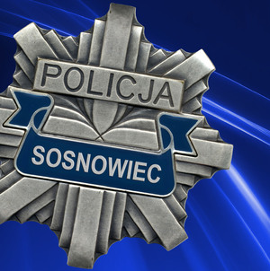 Zdjęcie przedstawia napis &amp;quot;Policja Sosnowiec&amp;quot;.