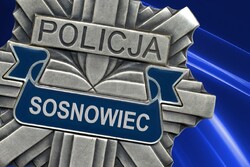 Napis "Policja Sosnowiec".