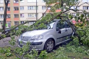 Skutki nawałnicy w Tychach