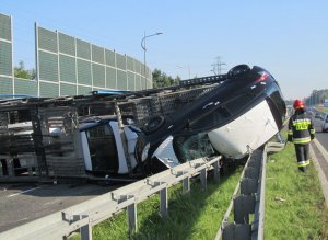 Utracił panowanie nad lawetą, miał 2,5 promila