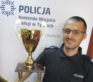 Policjant z Tychów na podium