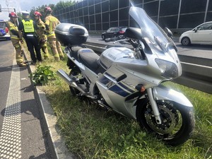 Na zdjęciu motocykl