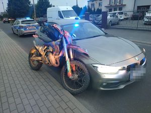 miejsce zatrzymanego po pościgu motocykla