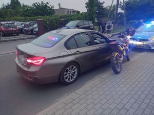 miejsce zatrzymanego po pościgu motocykla