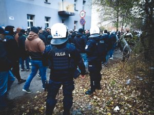 Policjanci podczas Zabezpieczenia meczu Górnika Zabrze z Legią Warszawa