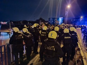 Policjanci podczas Zabezpieczenia meczu Górnika Zabrze z Legią Warszawa